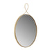 Ravina Braided Brass Round Wall Mirror - Home And Beyond