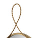 Ravina Braided Brass Round Wall Mirror - Home And Beyond