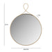 Ravina Braided Brass Round Wall Mirror - Home And Beyond