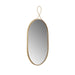 Ravina Braided Brass Oval Wall Mirror - Home And Beyond