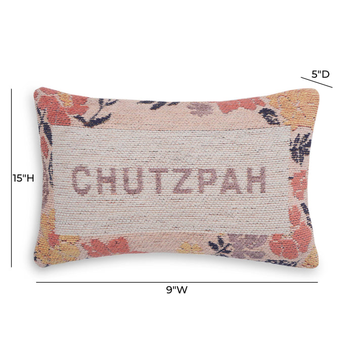 Chutzpah Jacquard Woven Pillow - Home And Beyond