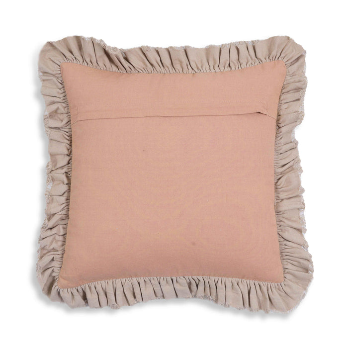 Alessia Distressed Pink Velvet Pillow - Home And Beyond