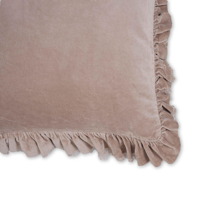 Alessia Distressed Pink Velvet Pillow - Home And Beyond