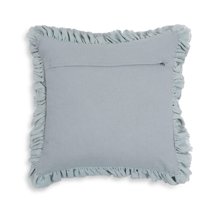 Alessia Distressed Blue Velvet Pillow - Home And Beyond