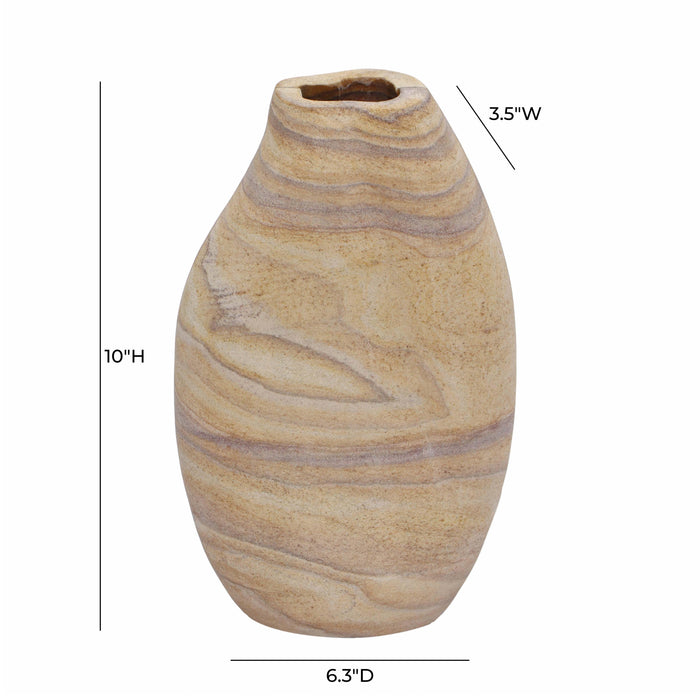 Saava Sandstone Curved Vase - Home And Beyond