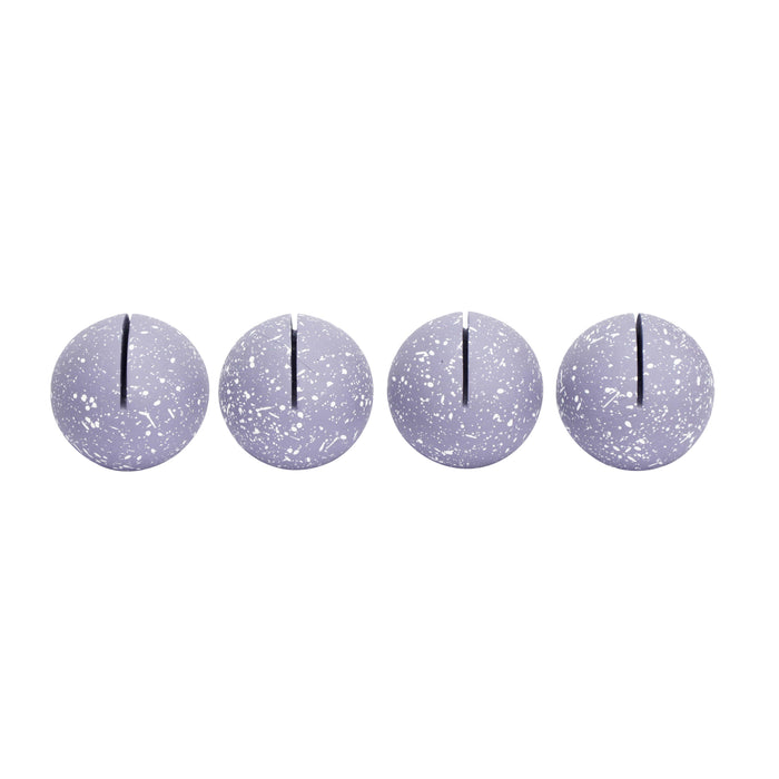 Gabby Speckled Purple Round Card Holder - Set of 4 - Home And Beyond
