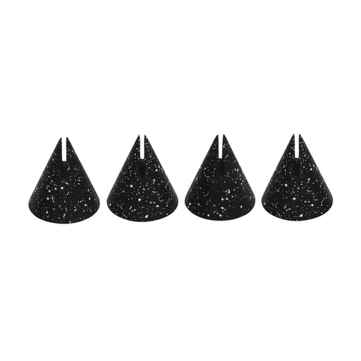 Gabby Speckled Black Cone Card Holder - Set of 4 - Home And Beyond