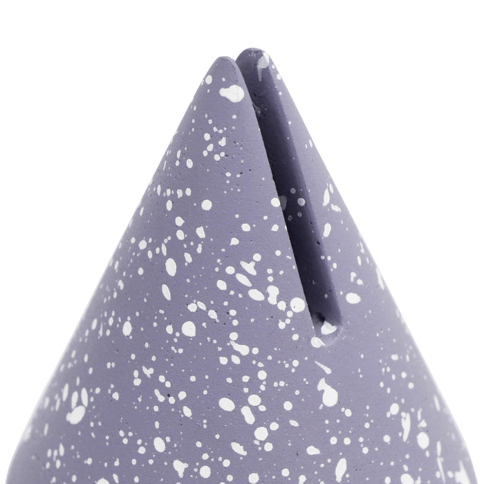 Gabby Speckled Purple Cone Card Holder - Set of 4 - Home And Beyond