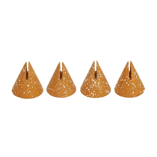Gabby Speckled Terracotta Cone Card Holder - Set of 4 - Home And Beyond