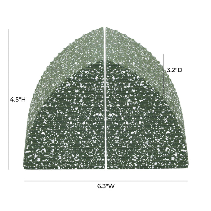 Gabby Green Arc Bookends - Home And Beyond