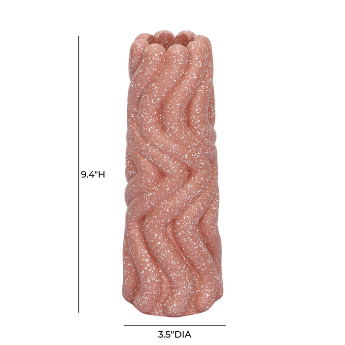 Gabby Speckled Salmon Pink Vase - Home And Beyond