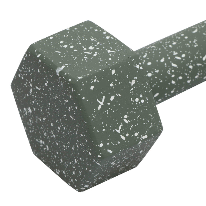 Gabby Speckled Army Green Decorative Dumbbell - Home And Beyond