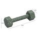 Gabby Speckled Army Green Decorative Dumbbell - Home And Beyond