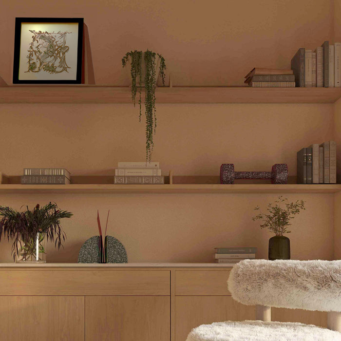 Gabby Speckled Brick Red Decorative Dumbbell - Home And Beyond