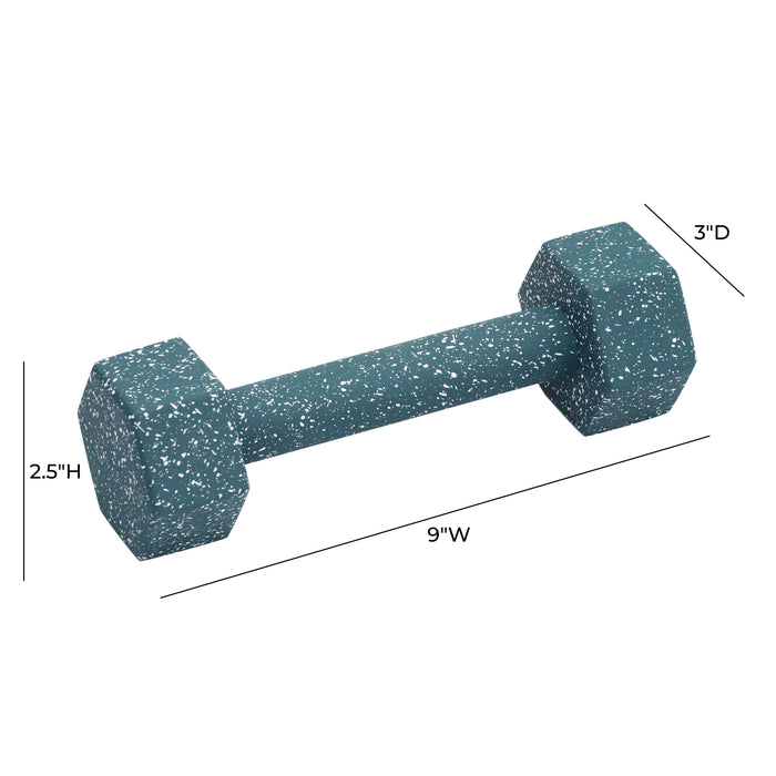 Gabby Speckled Blue Decorative Dumbbell - Home And Beyond