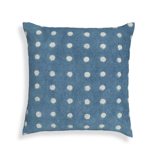 Indigo Dots 20" Cotton Square Throw Pillow Cover - Home And Beyond