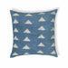 Indigo Triangles 20" Cotton Square Throw Pillow Cover - Home And Beyond