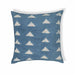 Indigo Triangles Cotton 20 inch Square Accent Pillow - Home And Beyond
