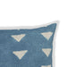Indigo Triangles Cotton 20 inch Square Accent Pillow - Home And Beyond