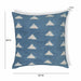 Indigo Triangles Cotton 20 inch Square Accent Pillow - Home And Beyond