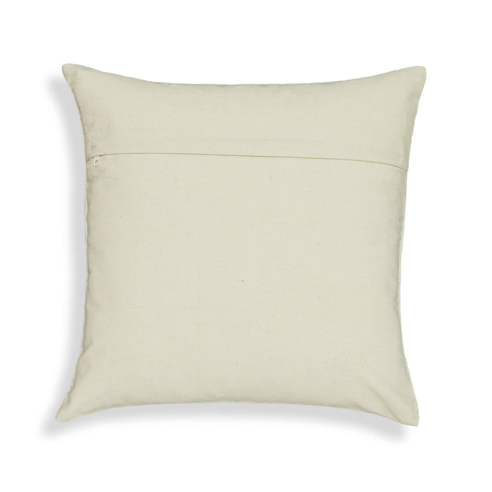 Aztec Cream & Indigo Wool 20 inch Square Accent Cushion - Home And Beyond
