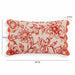 Portia Orange Embroidered Cotton Flex 20 x 12 inch Accent Cushion - Home And Beyond