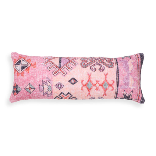 Persia Pink Cotton 27 x 10 inch Bolster Pillow - Home And Beyond
