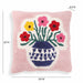 Blossom Tufted Cotton 20 inch Square Accent Pillow - Home And Beyond