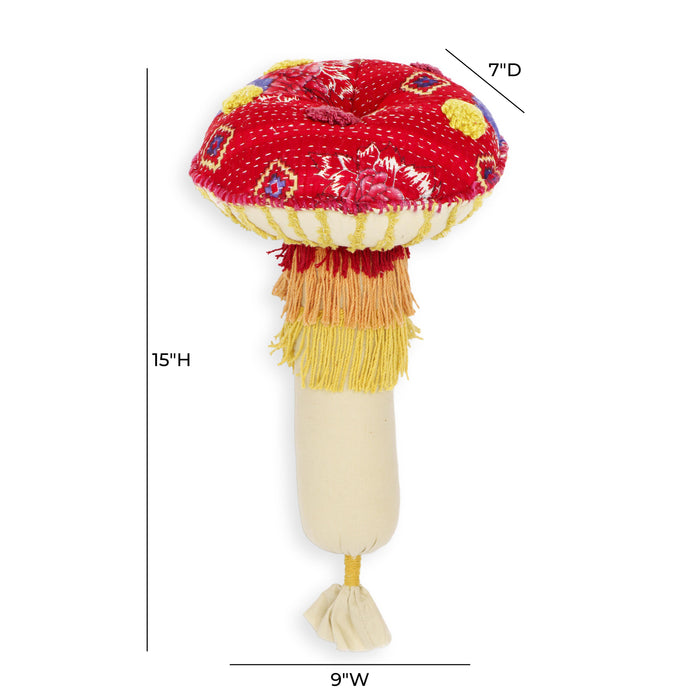 Mushroom Hand Sewn Pillow - Home And Beyond