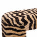 Zebra Brown Striped Tufted Bench - Home And Beyond