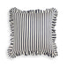 Alessia Navy Striped Ruffle 20 inch Square Accent Pillow - COVER - Home And Beyond
