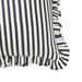 Alessia Navy Striped Ruffle 20 inch Square Accent Pillow - Home And Beyond
