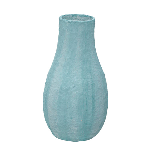 Cotton Mache Vase in Cloudy Blue - Home And Beyond