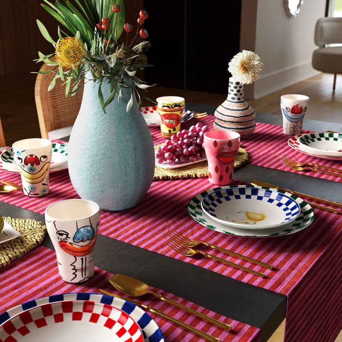 Cotton Mache Vase in Cloudy Blue - Home And Beyond