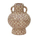 Cotton Mache Vase in Peach Paisley - Home And Beyond