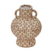 Cotton Mache Vase in Peach Paisley - Home And Beyond