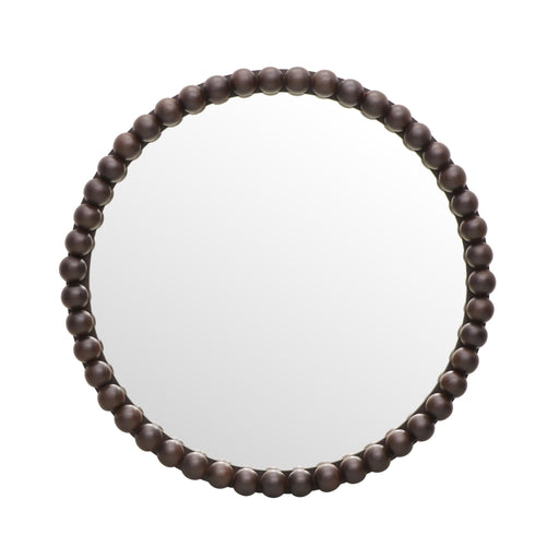 Baria 30" Wooden Round Wall Mirror - Home And Beyond
