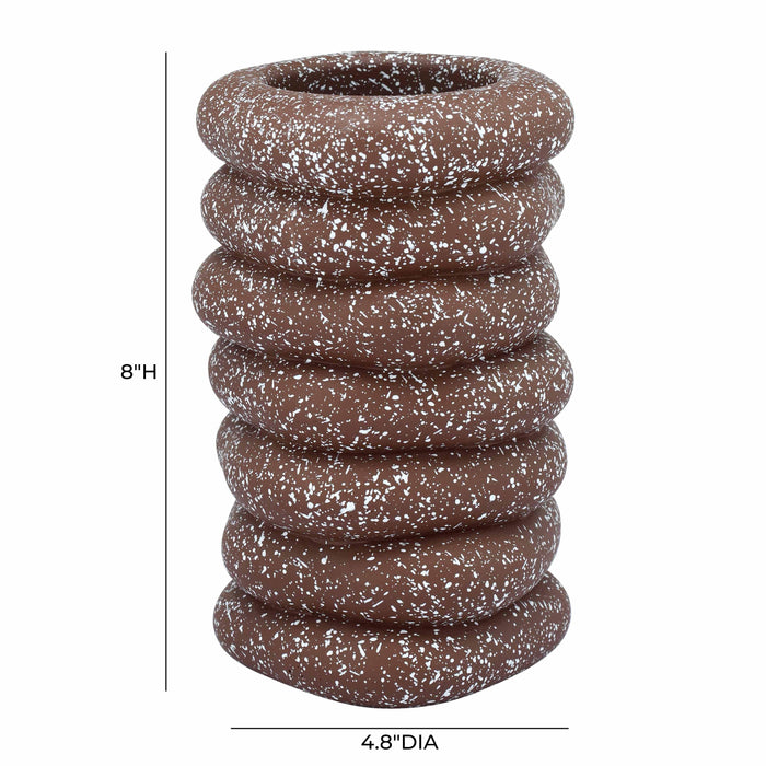 Gabby Speckled Cairn Vase - Home And Beyond