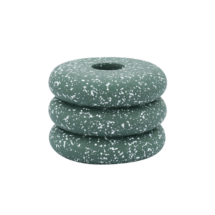 Gabby Speckled Stacked Candleholder - Home And Beyond