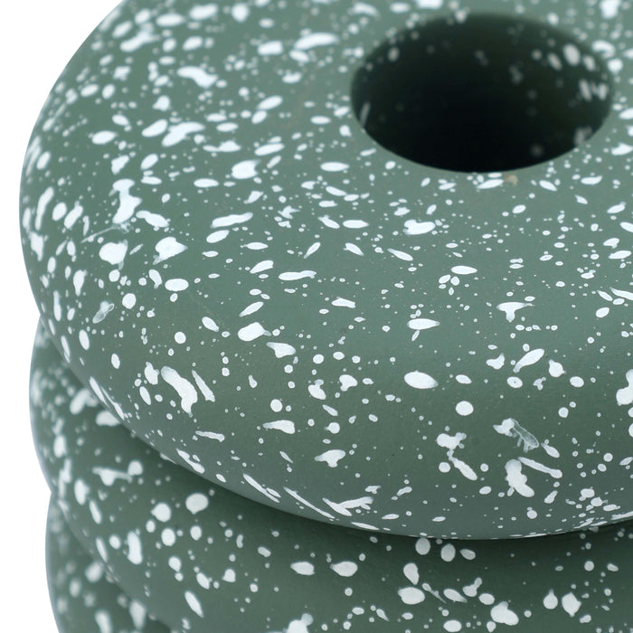 Gabby Speckled Stacked Candleholder - Home And Beyond