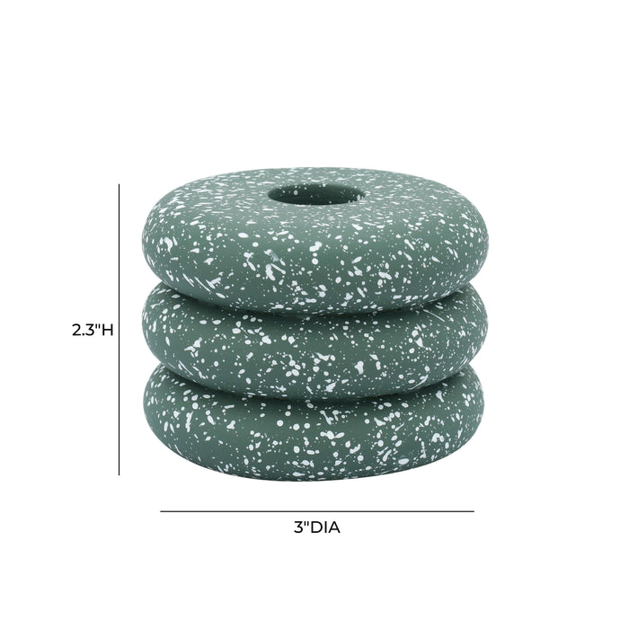 Gabby Speckled Stacked Candleholder - Home And Beyond