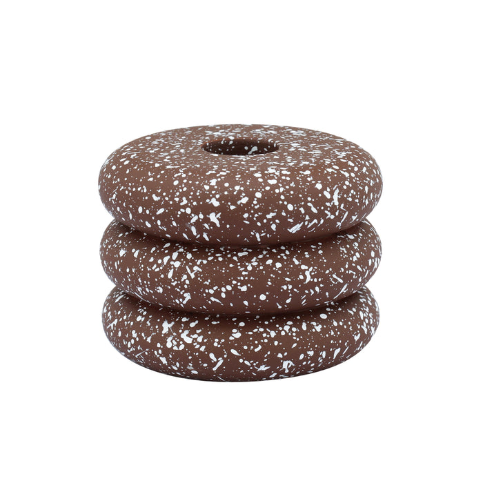 Gabby Speckled Stacked Candleholder - Home And Beyond