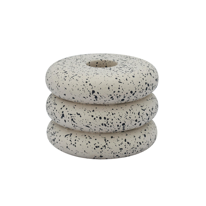 Gabby Speckled Stacked Candleholder - Home And Beyond
