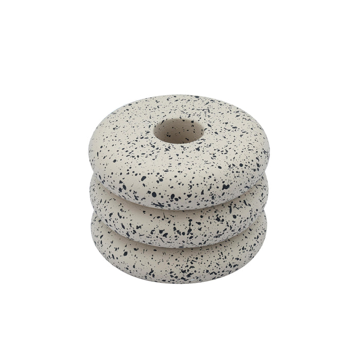 Gabby Speckled Stacked Candleholder - Home And Beyond