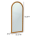 Arch 72" Natural Raffia Contract-Grade Floor Mirror - Home And Beyond