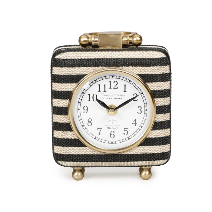 Mona Black Striped Contract-Grade Standing Accent Clock - Home And Beyond