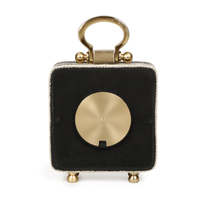 Mona Black Striped Contract-Grade Standing Accent Clock - Home And Beyond
