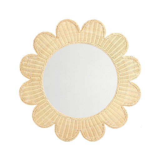 Coralie 33.4" Rattan Round Wall Mirror - Home And Beyond