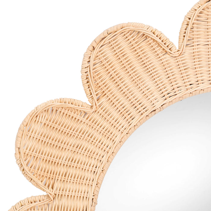 Coralie 33.4" Rattan Round Wall Mirror - Home And Beyond
