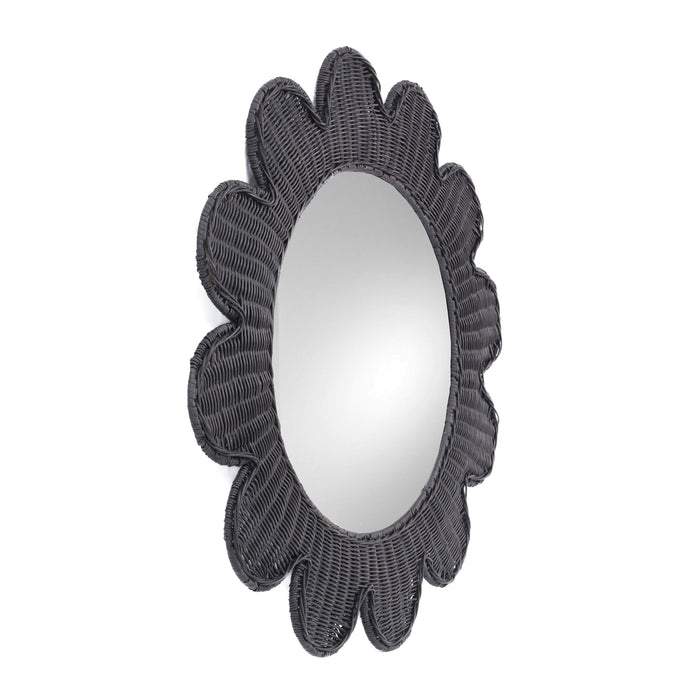 Coralie 33.4" Rattan Round Wall Mirror - Home And Beyond